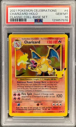 PSA 10 - CHARIZARD - 4/102 - CELEBRATIONS 25TH ANNIVERSARY CLASSIC COLL. POKEMON - Image 1