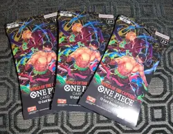x3 -One Piece OP-06 Wings Of The Captain Blister Pack - Sleeved Booster - Sealed - Image 1