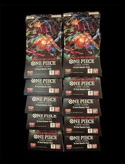 ONE PIECE OP-06 WINGS OF THE CAPTAIN SLEEVED BOOSTER BLISTER PACK - LOT OF 10 - Image 2