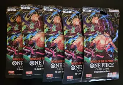 One Piece OP-06 Wings Of The Captain Blister Pack Sleeved Booster LOT Of 5🔥 - Image 1