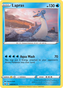 Lapras 48/202 Rare | Sword & Shield | Pokemon Card - Image 1