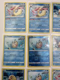 10 Card Lot Of Milotic Feebass Primal Clash Pokemon TCG Reverse Holo Common - Image 2