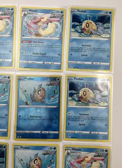 10 Card Lot Of Milotic Feebass Primal Clash Pokemon TCG Reverse Holo Common - Image 3