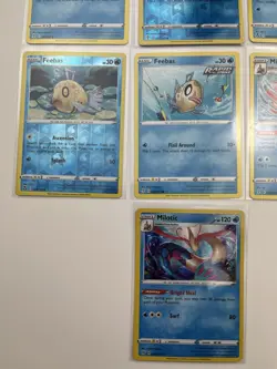 10 Card Lot Of Milotic Feebass Primal Clash Pokemon TCG Reverse Holo Common - Image 4
