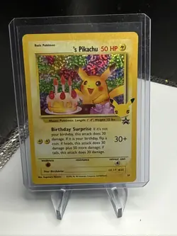 Birthday Pikachu 24 Holo Black Star Celebrations Promo Pokemon Card NM - Mint - Image 1