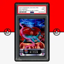 Pokemon PSA 9 Salamence 3D Zukancard Carddass Lenticular Card 2004 Japanese - Image 1
