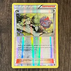 Pokemon TCG N Trainer Supporter 105/124 Reverse Holo Card - Image 1