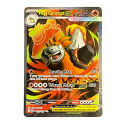 Pokemon Mega Camerupt ex 156/132 Me01 Mega Evolution Full Art Holo Card PCG NM-M - Image 1