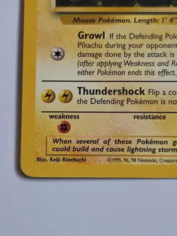 1995 Pikachu 01/53 Wotc Promo Regular Pokemon Card Near Mint - Image 5