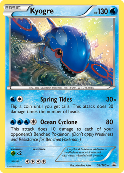 Kyogre 53/160 Rare | Primal Clash | Pokemon Card - Image 1