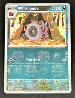 Whirlipede Master Ball 055/086 Holo Pokemon Black Bolt Card English - NM - Image 1