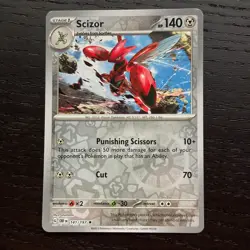 Scizor 141/197 Pokemon Obsidian Flames SV03 Reverse Holo Rare Card NM - Image 1