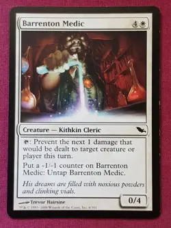 Magic The Gathering SHADOWMOOR BARRENTON MEDIC white card MTG - Image 1
