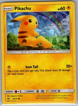 Pikachu - 28/73 (Cracked Ice Holo) 028/073 Deck Exclusives - Pokemon Card - NM - Image 1
