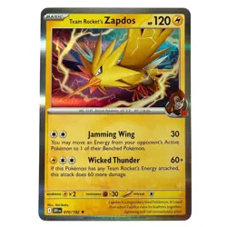 Pokemon Team Rocket's Zapdos 070/182 Destined Rivals - GameStop Stamped Promo - Image 1
