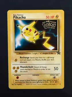 Pikachu (#25) 1999 Pokemon Black Star Movie Promo Stamped #4 - Near Mint - Image 1