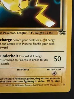 Pikachu (#25) 1999 Pokemon Black Star Movie Promo Stamped #4 - Near Mint - Image 4