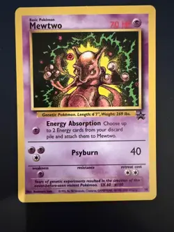 Mewtwo 1999 Pokemon Black Star Movie Promo Stamped #14 - Near Mint - Image 1