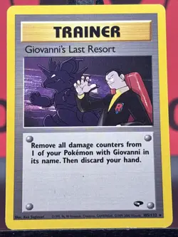 Giovanni's Last Resort 105/132 Gym Challenge WOTC Pokemon TCG Rare 1999 NM - Image 3