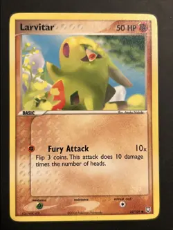 Pokemon TCG Larvitar EX Team Rocket Returns 62/109 Regular Non Holo Common LP/NM - Image 1