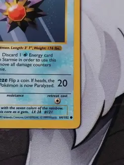 Pokemon TCG Starmie Base Set 64/102 Regular Shadowless Common NM - Image 5