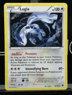 Pokemon TCG Lugia Fates Collide 78/124 Exclusive Cracked Ice Holo LP - Image 3