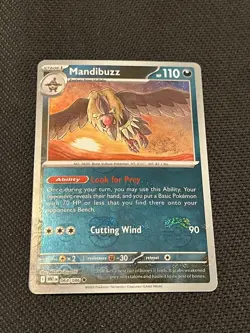 Pokemon TCG White Flare 064/086 Mandibuzz Master Ball Holo Pattern - NM - Image 1