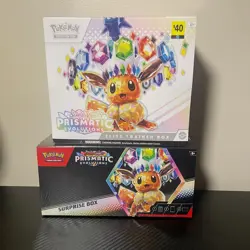 Pokemon TCG Scarlett & Violet Prismatic Evolutions ETB & Surprise Box Lot Sealed - Image 1