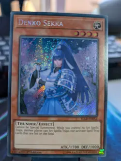 YuGiOh! Denko Sekka BLLR-EN052 Secret Rare 1st Ed - Image 1