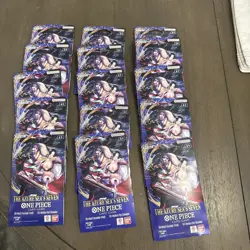 One Piece TCG The Azure Sea's Seven (15) Sleeved Booster Packs. - Image 1