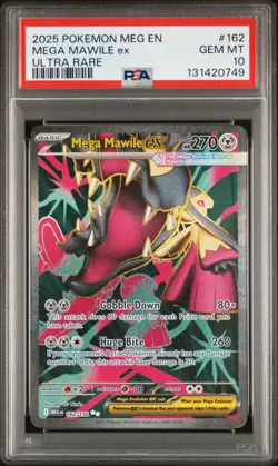 Low Pop 2025 POKEMON MEG EN-MEGA EVOLUTION ULTRA RARE #162 MEGA MAWILE EX PSA 10 - Image 1