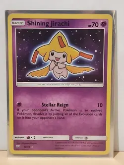 Pokemon TCG Shining Jirachi Holo Rare Card 42/73 Shining Legends Series - Image 1