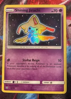 Pokemon TCG Shining Jirachi Holo Rare Card 42/73 Shining Legends Series - Image 1