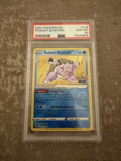 Pokemon TCG Radiant Blastoise Holo Card Pokemon Go 018/078 - Image 1