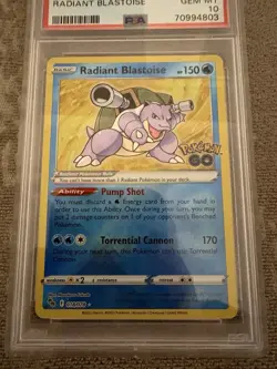Pokemon TCG Radiant Blastoise Holo Card Pokemon Go 018/078 - Image 2