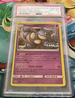 Nidoqueen #SM160 Pokemon Staff Team Up Stamp Promo PSA 8 - Image 2