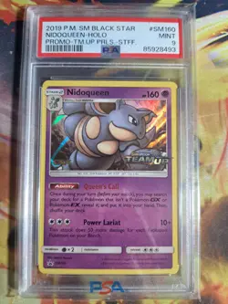 Pokemon Nidoqueen SM160 Black Stars Promo Pre-release Staff Stamped PSA 9 Eng - Image 1