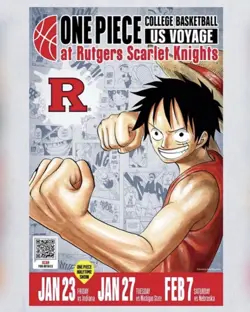 One Piece TCG Monkey D. Luffy College Basketball Promo Card Rutgers (3) posters - Image 2