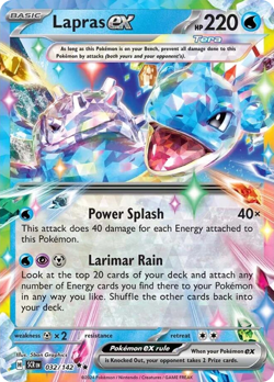 Lapras ex 32/142 Double Rare | Stellar Crown | Pokemon Card - Image 1