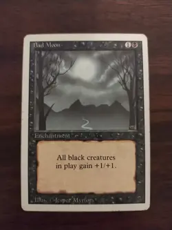 Bad Moon MP x1 Revised 3rd Edition MTG Magic the Gathering 1x - Image 1
