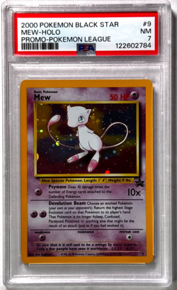 Mew Holo Black Star Promo PSA 7 NM (2000) Pokemon League Promo #9 - Image 1