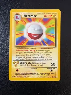 Pokemon WOTC 1999 Base Set Electrode Rare Vintage Pokemon Card - Image 1