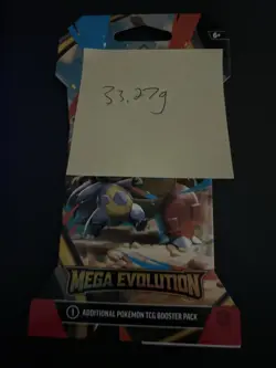 (VERY HEAVY) 33.27g Pokemon TCG Mega Evolution Sleeved Booster Pack (SEALED)✅ - Image 4