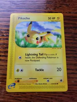 MP! Pikachu 124/165 Expedition Base Set Pokemon - Image 1