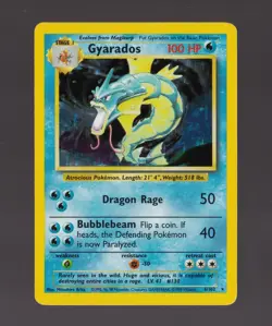 Gyarados 006/102 Base Set Holo Pokemon TCG WOTC Vintage LP - NM - Image 1