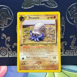 Omanyte 60/75 1st Edition Common Neo Discovery Pokemon NM 2001 WOTC - Image 1