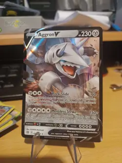 Pokemon TCG Aggron V Sword & Shield Brilliant Stars 096/172 Holo Ultra Rare MINT - Image 1