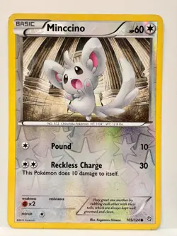 🇨🇦 Pokemon TCG Minccino Dragons Exalted 109/124 Reverse Holo Common MP - Image 1
