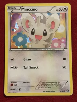 Minccino BW13 Cracked Ice Holo Black Star Promo Pokemon DMG - Image 1
