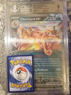 POKEMON BLACK STAR PROMO #196 CHARIZARD EX JUMBO BGS 9 MINT PSA OVERSIZED - Image 1
